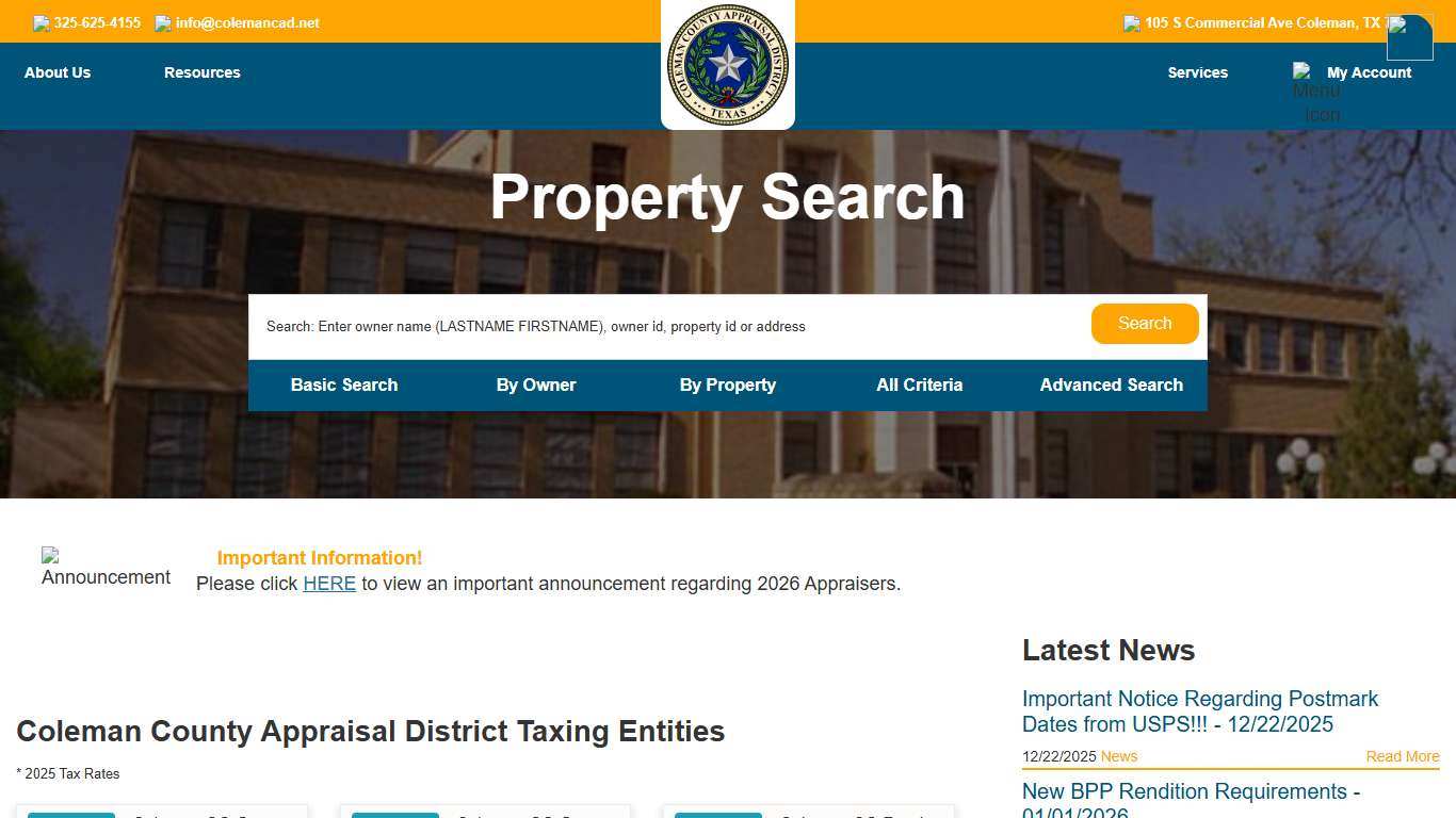 Coleman County Appraisal District