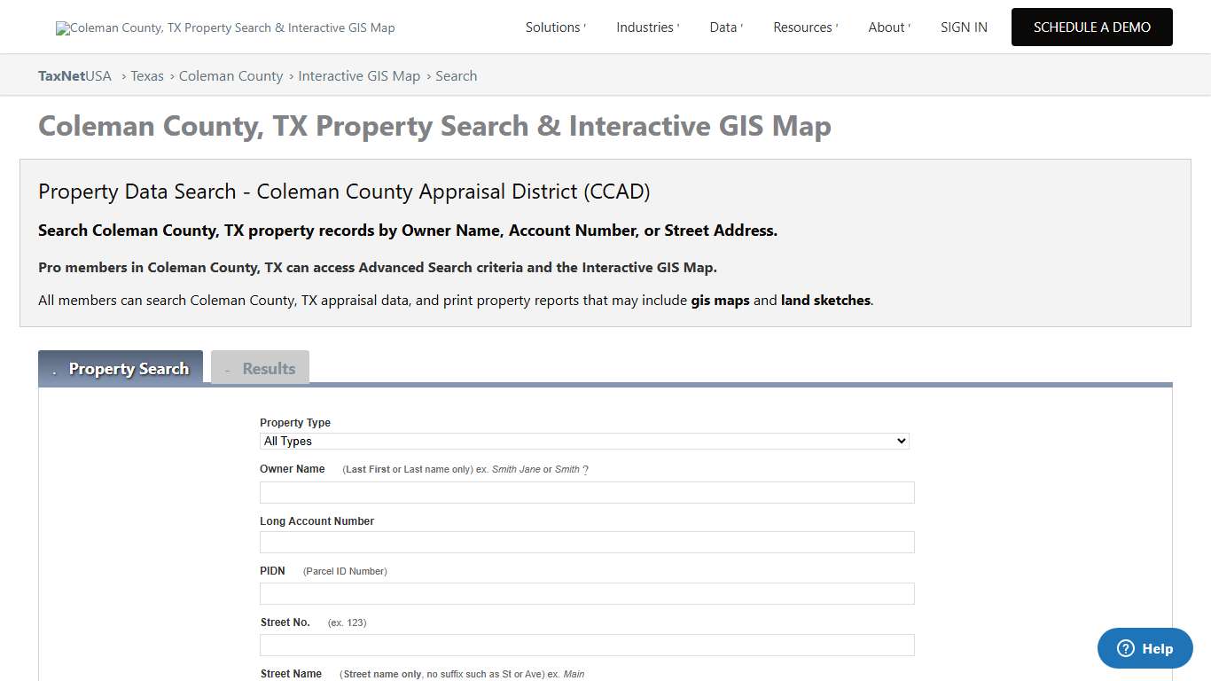 Coleman County, TX Property Search & Interactive GIS Map