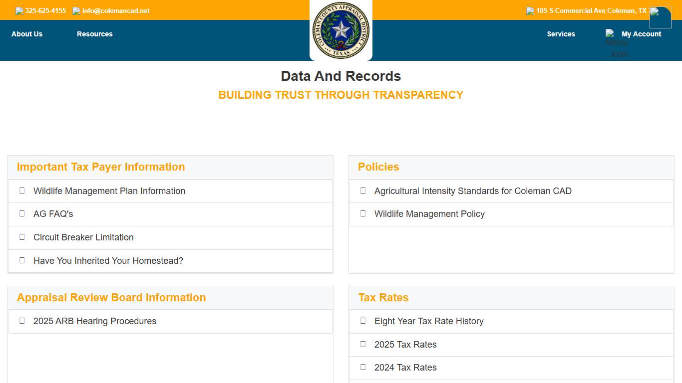 Coleman County Appraisal District